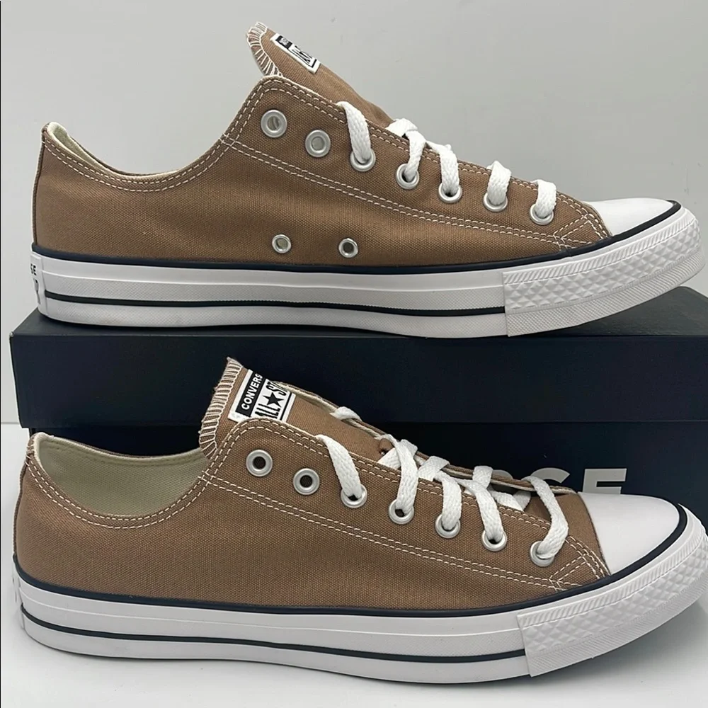 Converse Men’s Brown and White Chuck Taylor All Star Low-Top Sneaker - Hot Tea - Picture 1 of 16